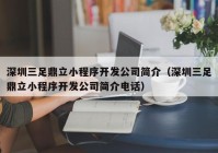 深圳三足鼎立小程序開(kāi)發(fā)公司簡(jiǎn)介（深圳三足鼎立小程序開(kāi)發(fā)公司簡(jiǎn)介電話）
